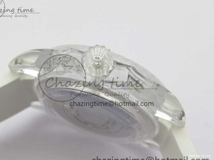 0112 Submariner Phantomlab Transparent KZF Best Edition Black Dial on White Rubber Strap VR StreetReady 2567